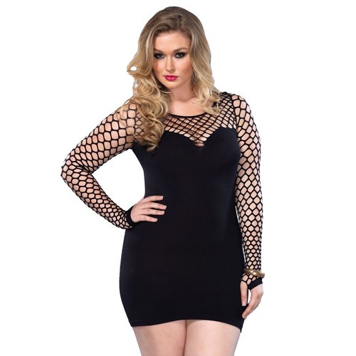 plus size sexy black dress